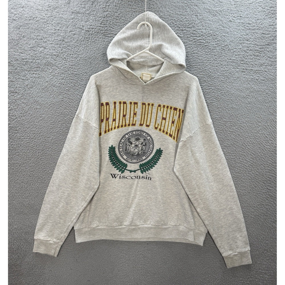 Vintage Ohiopyle Sweatshirt Adult XL Gray Hoodie Prairie Du Chien Wisconsin 90s